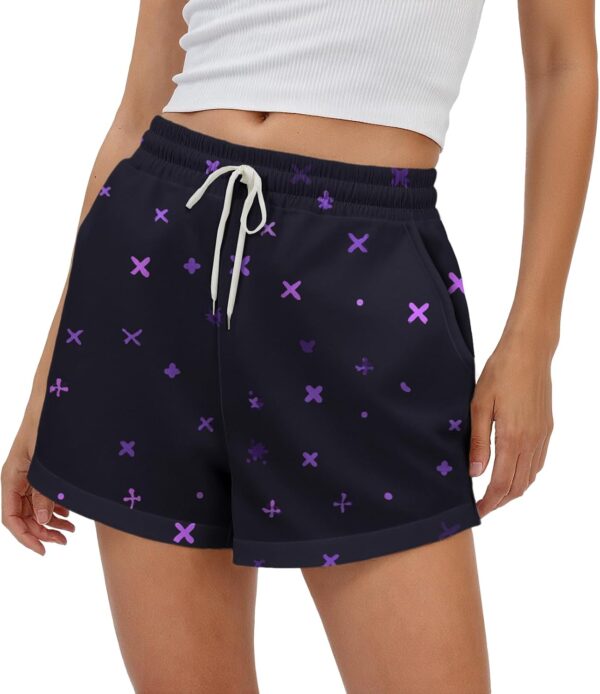 Women Sweat Shorts Elastic Waist Fashion Athletic Shorts for Women Baggy Sweats with Pocket Trendy Street Wear