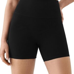 K-Swiss Women's Biker Shorts - 4" High Waisted No Front Seam Stretchy Soft Yoga Gym Workout Shorts