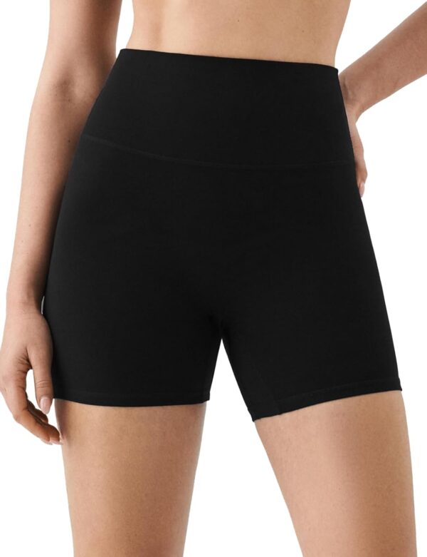 K-Swiss Women's Biker Shorts - 4" High Waisted No Front Seam Stretchy Soft Yoga Gym Workout Shorts