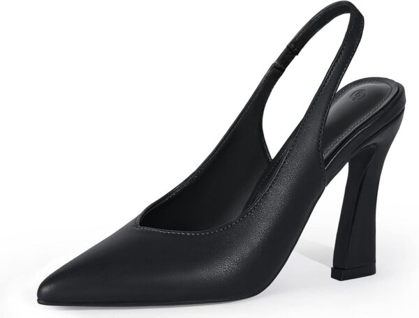 gihubafuil Womens Slingback Kitten Heels Closed Pointed Toe Wedding Party Dress Pumps Shoes