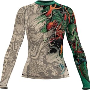 Dragon Rash Guard for Women – Long Sleeve BJJ Compression Shirt for Grappling No-Gi and Martial Arts