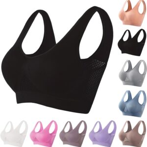 Sports Bras for Women High Impact Wireless Bralette Push up Seamless Workout Bras Plus Size Breathable Stretchy Bras