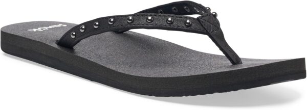 Sanuk Yoga Joy Womens Flip Flops | Yoga Mat Footbed | Sandals for Women | Womens Yoga Sandals | Women's Beach Sandals