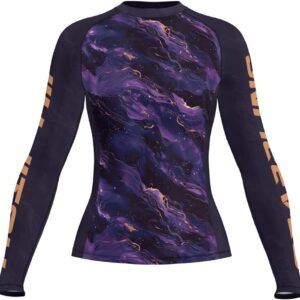 Cyber BJJ Rash Guard Women - Long Sleeve Compression Shirt for Jiu Jitsu MMA Workout & Training