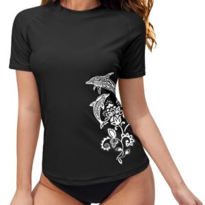 BesserBay Women's Rash Guard UPF 50+ Short Sleeve Swim Shirt Quick Dry Tops S-XXL