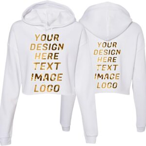 Custom Women's Cropped Top Fleece Hoodie