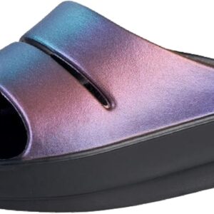 OOFOS OOahh Luxe Recovery Slide, Midnight Spectre - Women’s Size 9