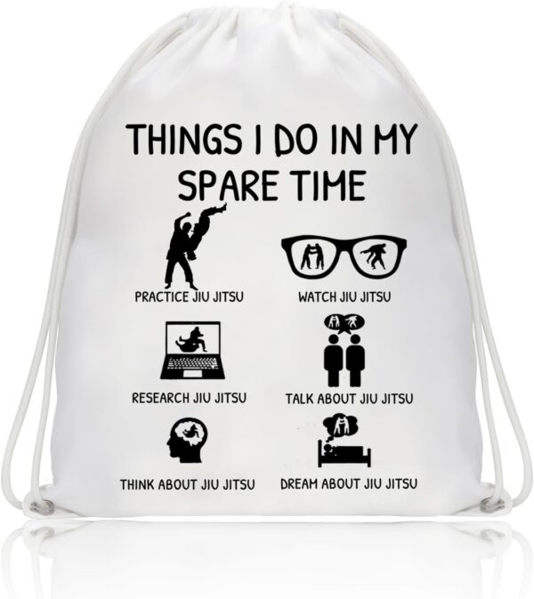 BDPWSS Jiu Jitsu Gift Martial Arts Drawstring Bag Black Belt Jiu Jitsu Gifts Taekwondo Coach Lover Bag Tae Kwon Do Gifts (Brazilian Jiu Jitsu DB)