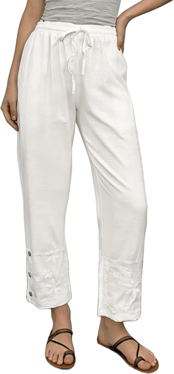 Women Linen Pants Summer 2026 High Waist Comfy Gauze Slacks Lightweight Casual Loose Trousers with Pockets