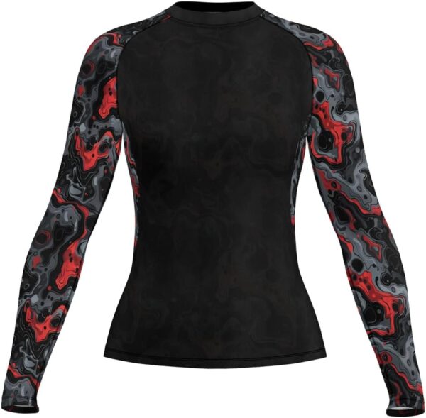 Cyber Women’s Long Sleeve MMA Rash Guard – Compression Base Layer for BJJ Grappling & Combat Sports