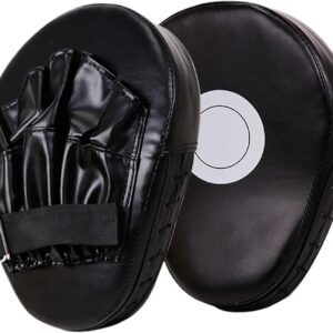 Boxing Pads Mitts, Leather Curved Focus Boxing Gloves, Shock-Resistant Thickened Punching Mitts, Taekwondo Equipment for Fighting or Striking Practice