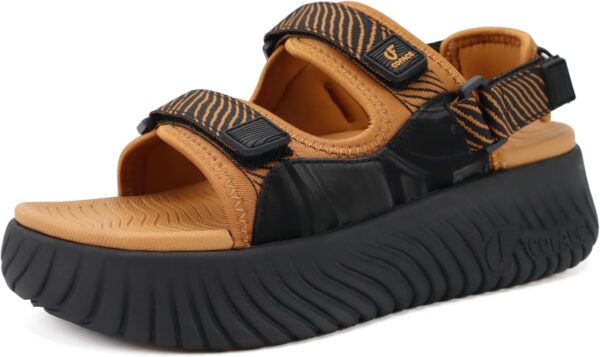 COFACE Womens Orthopedic Walking Sandals with Comfortable Plantar Fasciitis Arch Support Outdoor Athletic Lightweight Platform Sandles Sport Recovery Adjustable Strap Thick Cushion Slides