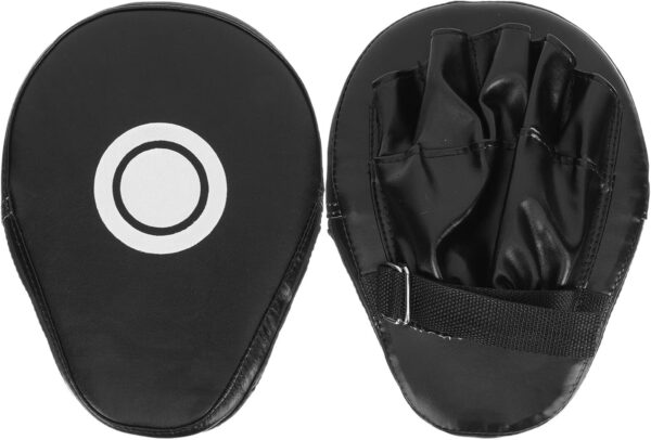 GANAZONO 2pcs Curved Focus Mitts Boxing Hand Pads with EVA Cushion Shock Absorption PU Leather Cover for Thai Boxing Taekwondo Kickboxing Training Gloves Strike Shield