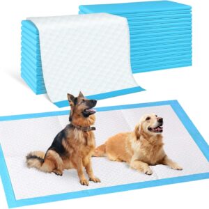 Pee Pads for Dogs & Cats, Extra Large 36"X51", 40 Count, Blue, Polymer, Polyethylene (PE), Fluff Pulp, 6 Layers, Disposable Pet Training Pads
