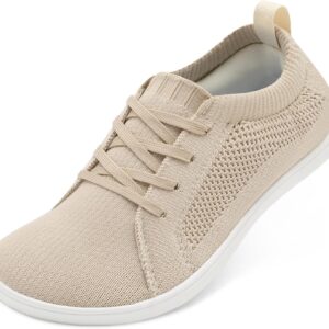 JOINFREE Women's Minimalist Walking Shoes Wide Toe Barefoot Shoes Zero Drop Casual Sneakers Breathable Slip On Tennis Shoes