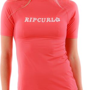 Rip Curl Women's Short Sleeve Rashguard with UPF 50+ Sun Protection - Quick Dry, Moisture-Wicking Swim Shirt