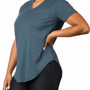 Epic MMA Gear Plus Size Womens V Neck Collar T Shirt | Summer Top with Chest Pocket