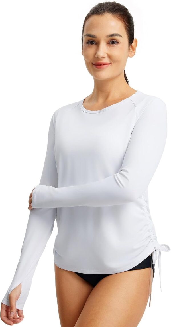 FitsT4 Sports Women's Rash Guard Shirts UPF 50+ Long Sleeve Swim Shirt UV Sun Protection Swimsuits Bathing Suit Top