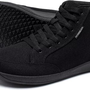 HOBIBEAR Womens Barefoot Shoes | Wide Toe Box | High Top Canvas | Comfortable Trail Running Sneaker