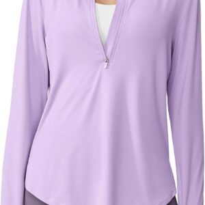 G4Free Womens UPF 50+ Sun Shirts Lightweight Quick Dry Long Sleeve Workout Tops Lightweight Running Pullover