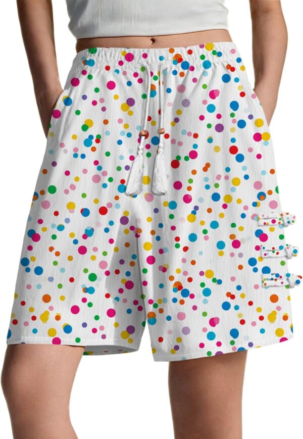 Loose Shorts for Women Summer Lightweight Breathable Loose-Fit Elastic Waist Shorts Yoga Wide Leg Activewear