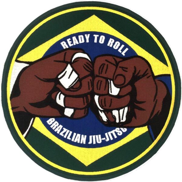 Brazilian Jiu Jitsu Patch Ready to Roll 4.7 inches Round sew on BJJ Patches for BJJ Gi Detailed Embroidery – BJJ Accessories and Gifts for Jiu Jitsu
