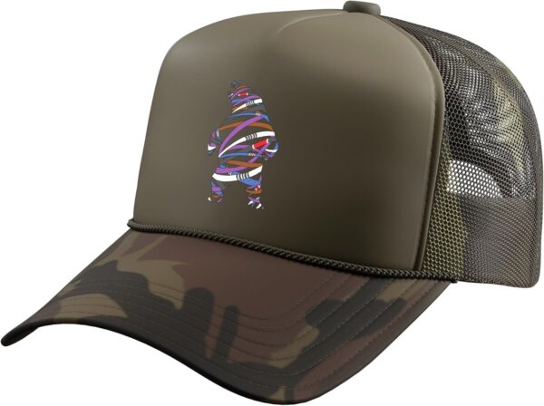 BJJ Jiu Jitsu Belt Bear Trucker Hat with Adjustable Mesh Back