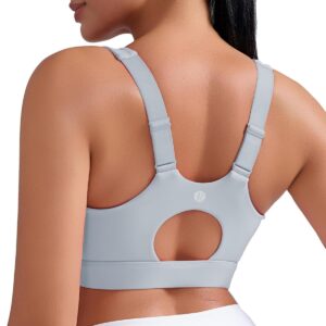 RUNNING GIRL Sports Bras for Women High Support, Adjustable Straps High Impact Molded Cup Sports Bra with Sewn in Pads