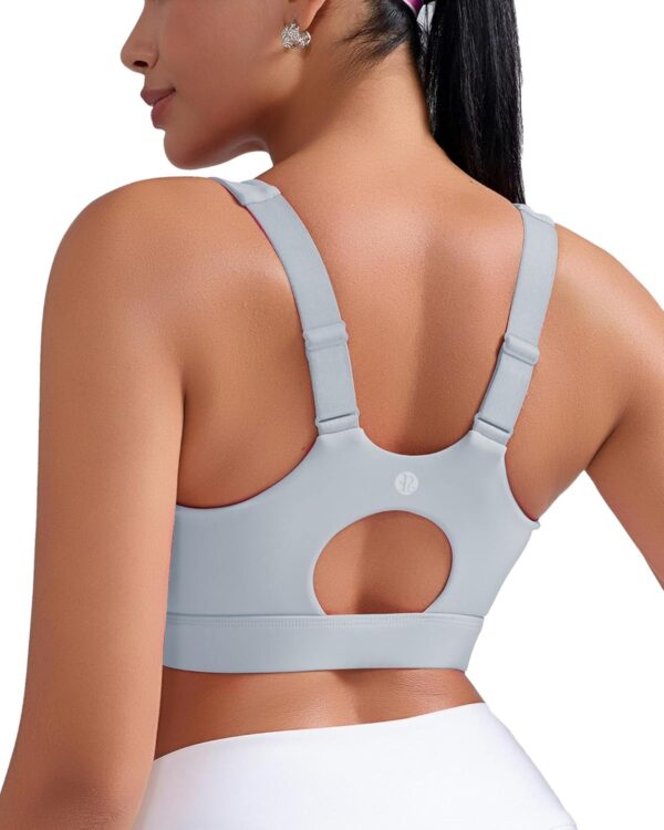 RUNNING GIRL Sports Bras for Women High Support, Adjustable Straps High Impact Molded Cup Sports Bra with Sewn in Pads