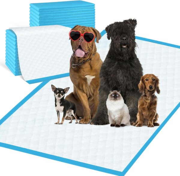 Pee Pads for Dogs & Cats 31"x55" , Puppy Pads Extra Large, Disposable Thicken Pet Training Pads for Doggie Rabbits, Incontinence Underpads Ultra Absorbent & Quick-Dry, Leakproof Potty Pad 40 Count