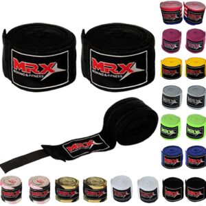 MRX BOXING & FITNESS Boxing Hand Wraps 100% Cotton Multi Colors Great for MMA Boxing Muay Thai Kick Boxing Training 118, 160, 180 Length