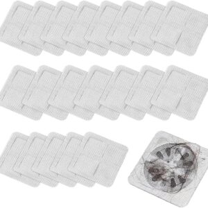 Disposable Shower Drain Hair Catcher, Disposable Hair Drain Stickers Drain Mesh Cover Bathroom Shower Drain Protector for Bathroom Laundry Kitchen Sink for Human and pet Hair (20)