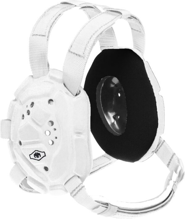 Matman Medalist Adult Wrestling Headgear – Easy-Adjust, Snug Fit Protective Headgear for Wrestling, BJJ & MMA(Gold) (White)