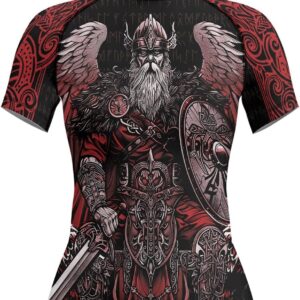 Women’s Viking Short Sleeve Rash Guard – Compression Shirt for BJJ, MMA, No-Gi, and Jiu Jitsu Training