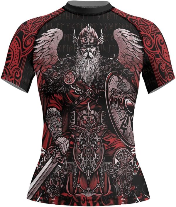 Women’s Viking Short Sleeve Rash Guard – Compression Shirt for BJJ, MMA, No-Gi, and Jiu Jitsu Training