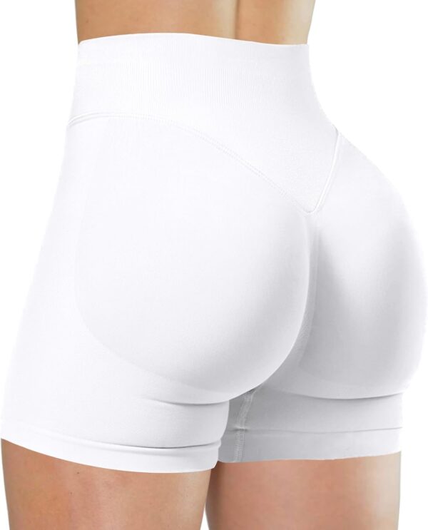 Unthewe Womens Workout Seamless Scrunch Butt Lifting Shorts High Waisted Tummy Control Gym Yoga Shorts