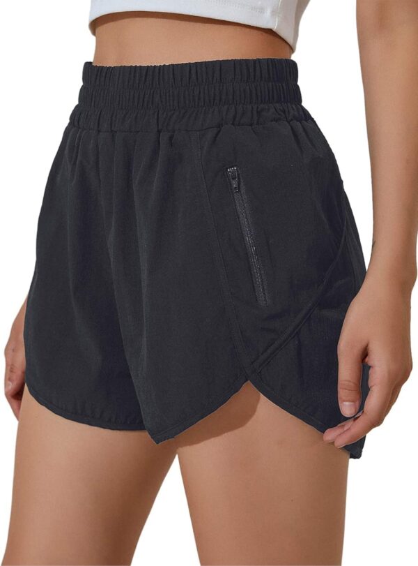 BMJL Women's Running Shorts Elastic High Waisted with Pockets, 2.5" Sporty Workout Quick Dry Athletic Shorts