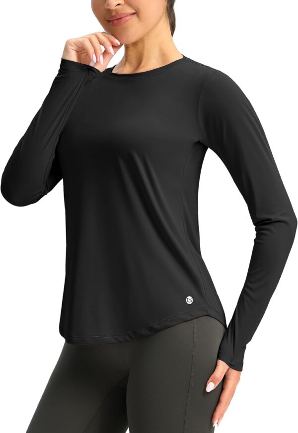 Women's UPF 50+ Sun Shirt Long Sleeve UV Shirts Rash Guard Lightweight Quick Dry Workout Hiking Tops for Women