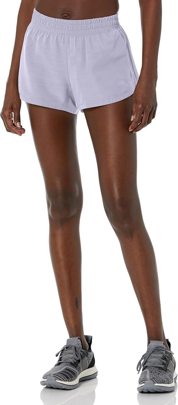 adidas Women's Pacer 3-Stripes Woven Heather Shorts