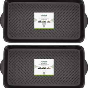 Matace 2 Pack Rubber Small Boot Tray for Entryway,Boot Mat,Shoe Tray,Shoe Mat for Indoor and Outdoor Use, 27.95"x 15.74" (Pack of 2)