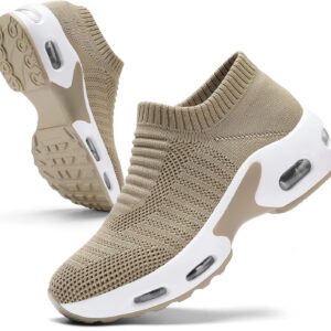 MRIP Women Walking Shoes Mesh Sneakers for Shoes for Slip on Sock Sneakers Women Nurse Loafers Light Weight Air Cushion Running Work Shoes