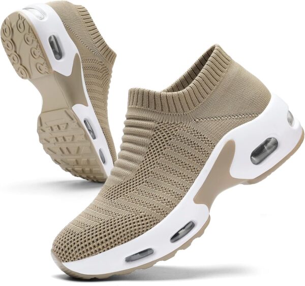 MRIP Women Walking Shoes Mesh Sneakers for Shoes for Slip on Sock Sneakers Women Nurse Loafers Light Weight Air Cushion Running Work Shoes