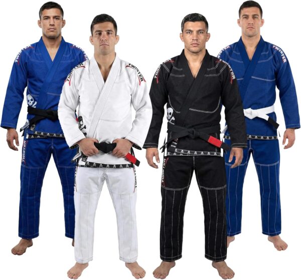 Twister Progress 5.0 Brazilian Jiu Jitsu Gi | BJJ Gi | Lightweight Preshrunk Pearl Weave | With Pants and Jacket 475gram (BLACK, A0)