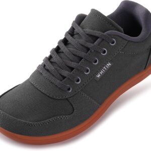 WHITIN Wide Toe Box Barefoot Sneakers for Women | Lightweight Canvas Minimalist Shoes