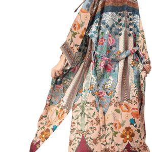 Women's Fashion Geometry Print Cover ups Tunic Kimono Cardigan Shawl