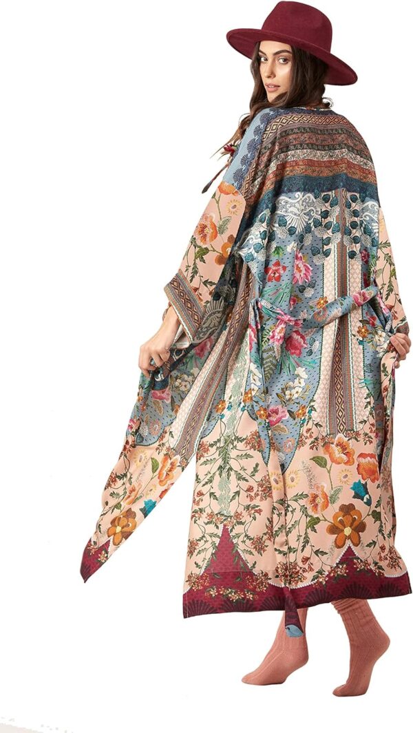 Women's Fashion Geometry Print Cover ups Tunic Kimono Cardigan Shawl