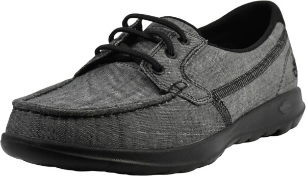 Skechers Womens Go Walk Lite - Isla Boat Shoe, Black/Black, 10 M US