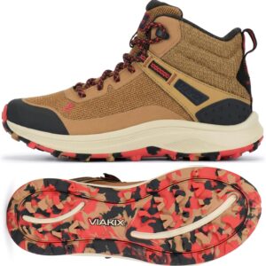 Viakix Monterra Mid Women’s Waterproof Hiking Boots – Lightweight Comfortable Trail Shoes for Trekking, Backpacking, Thru & Day Hikes