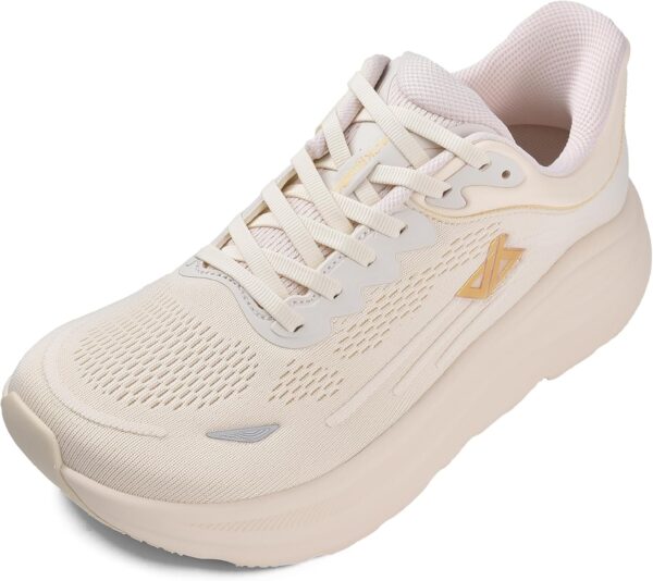 JACKSHIBO Women's Slip in Hands up Free Wide Toe Box Running Shoes Arch Support Cushion Walking Tennis Sneakers with Zero Drop Sole