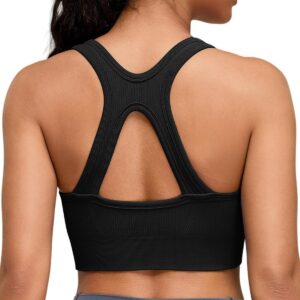Sports Bras for Women High Support, Racerback Padded High Impact Sports Bra Seamless Running Bra